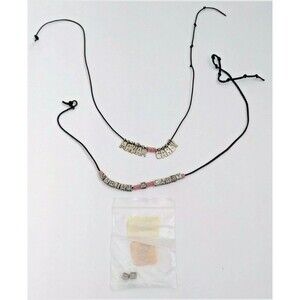 Set of 2 Mariah Carey Custom (Fan Made) Metal Bead Charm Necklaces